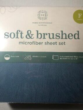 Home Expressions Microfiber Sheet Set - Full Size- Blue Dusk NEW JCPenney